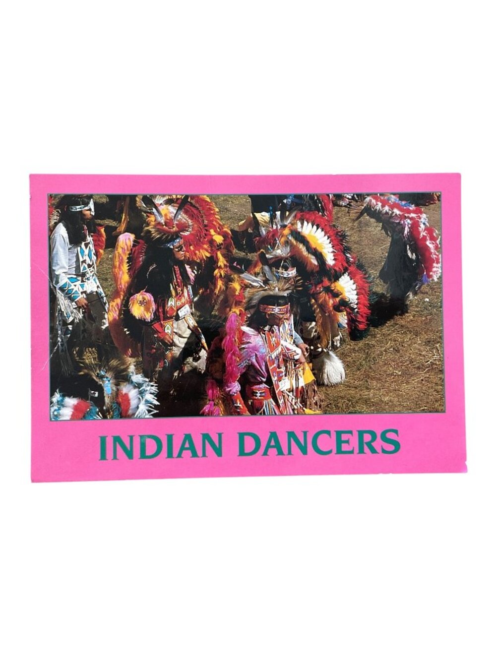 Vintage Indian Dancers Postcard Photography By Russ Hanson Old Glory Stamp Retro
